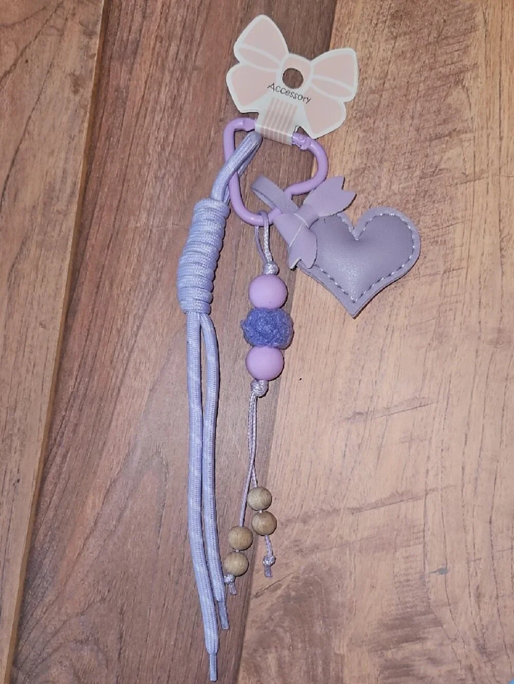 Pastel Heart Charm Keychains New